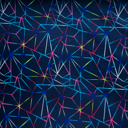 Ткань Оксфорд 210D PU, принт &quot;Неоновые треугольники&quot; (на отрез)  в Орехово-Зуево