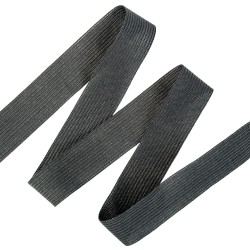 Окантовочная лента-бейка, цвет Чёрный 22мм (на отрез)  в Орехово-Зуево