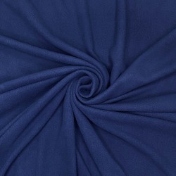 Ткань Флис Односторонний 130 гр/м2, цвет Темно-синий (на отрез)  в Орехово-Зуево
