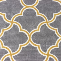 Интерьерная ткань Дак (DUCK), принт &quot;Орнамент на Сером&quot; (на отрез)  в Орехово-Зуево