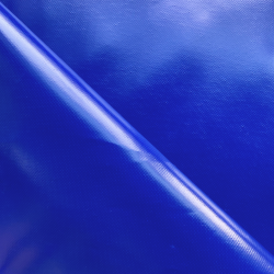 Тентовый материал ПВХ 450 гр/м2, Синий (Ширина 160см), на отрез  в Орехово-Зуево, 450 г/м2, 799 руб