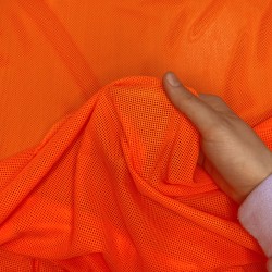 Трикотажная Сетка 75 г/м2, цвет Оранжевый (на отрез)  в Орехово-Зуево